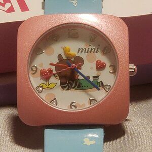 Mini Brand Handcrafted Watch - Mini Bear Theme with Blue Band